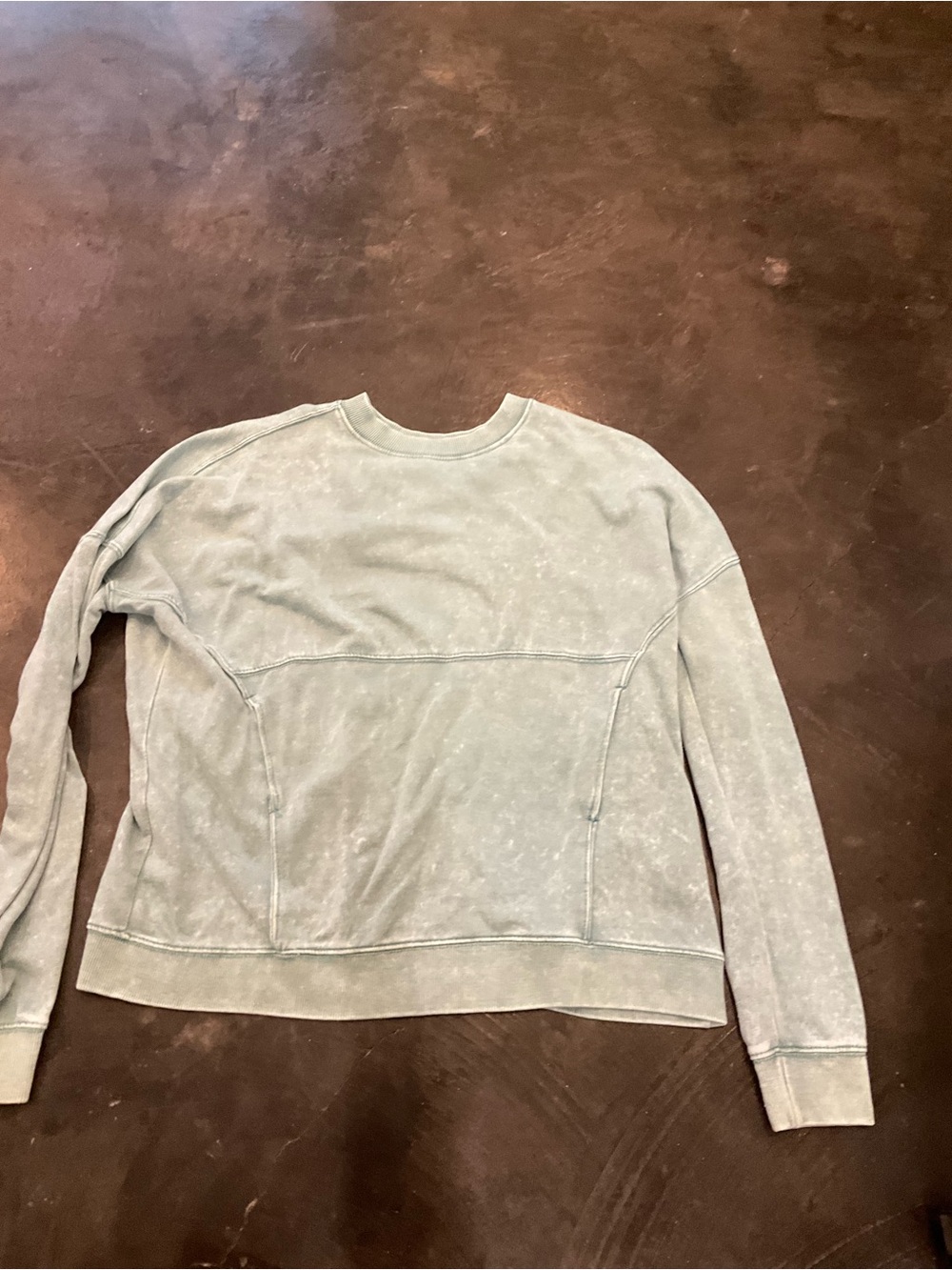 Washed Sage Crewneck Sweater for Women